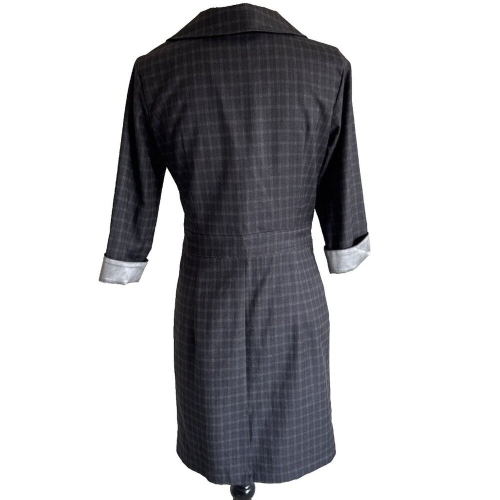 Tatum & Olivia Dress, dress fitted Small, 3/4 sleeve button front, 100% cotton - Picture 3 of 11